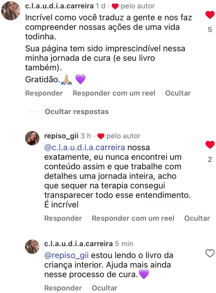 Captura original del testimonio, en portugués