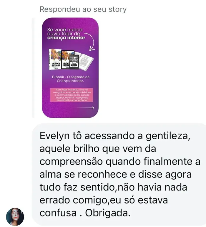 Captura original del testimonio, en portugués