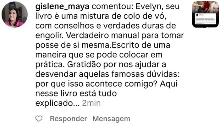 Captura original del testimonio, en portugués