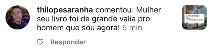 Captura original del testimonio, en portugués