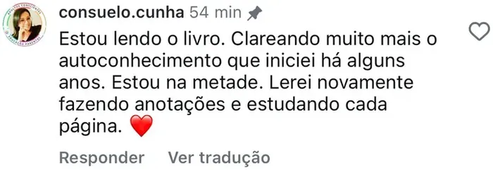 Captura original del testimonio, en portugués