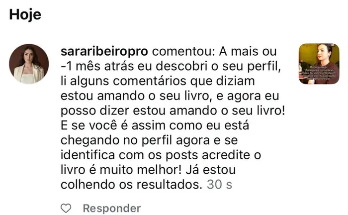 Captura original del testimonio, en portugués
