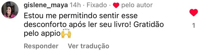 Captura original del testimonio, en portugués